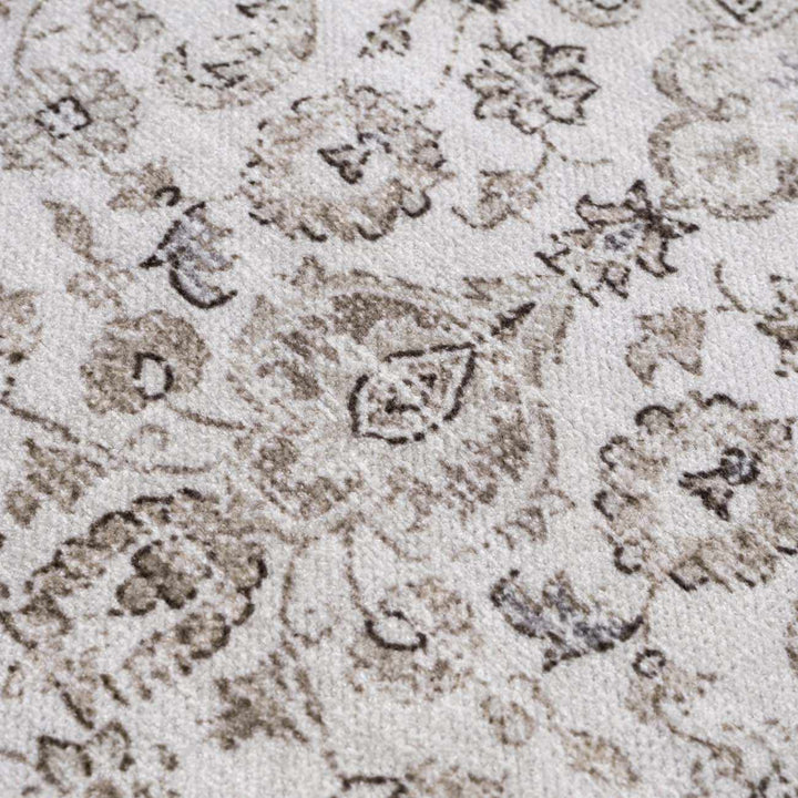 Pearl Traditional Brown And Ivory Washable Area Rug - The Rug Decor