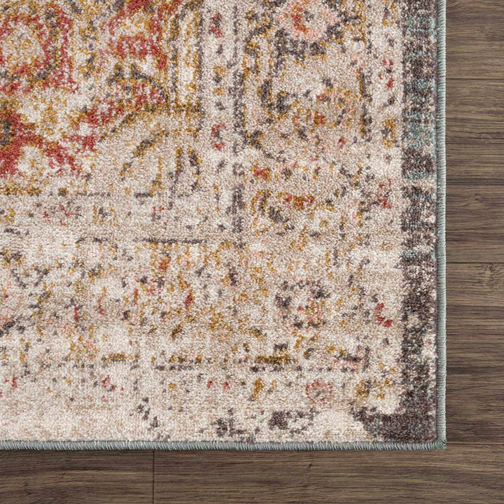 Peeta Traditional Design Red Machine Woven Rug - The Rug Decor