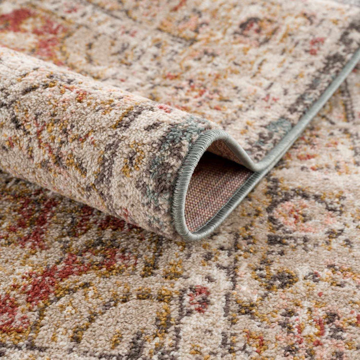 Peeta Traditional Design Red Machine Woven Rug - The Rug Decor