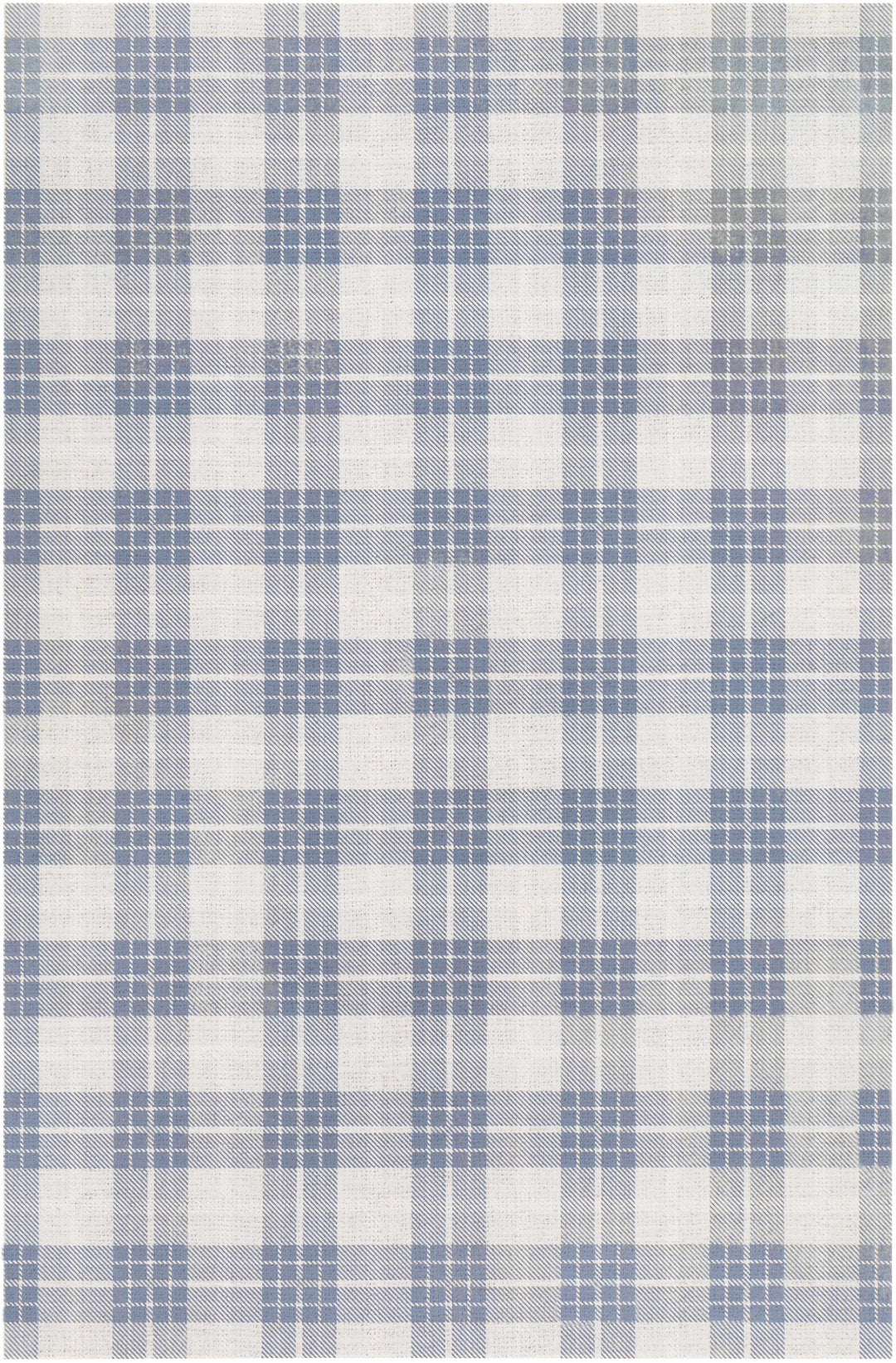 Pegswood Ivory And Blue Modern Geometrical Design Area Rug