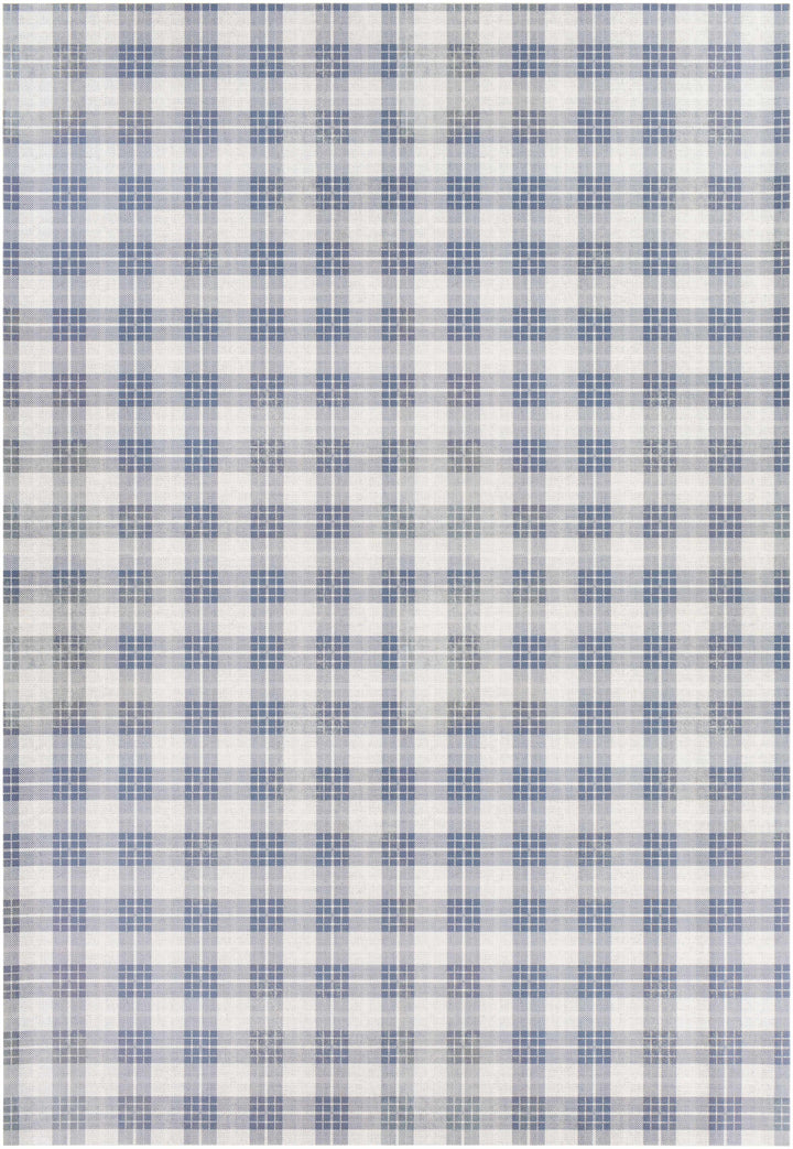 Pegswood Ivory And Blue Modern Geometrical Design Area Rug