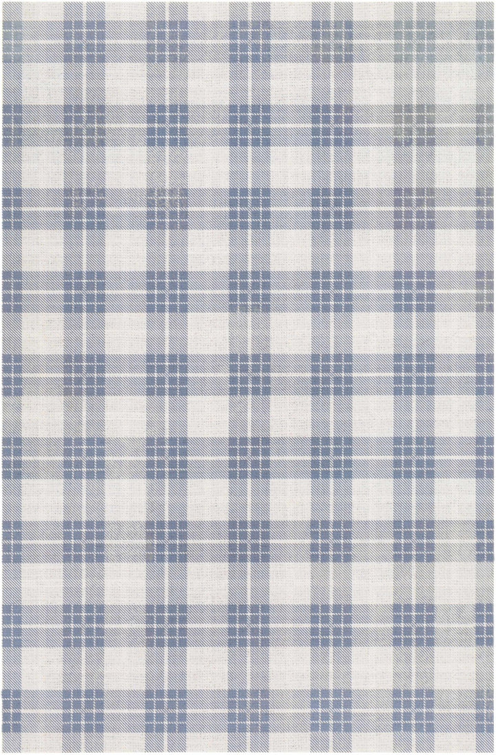 Pegswood Ivory And Blue Modern Geometrical Design Area Rug - The Rug Decor