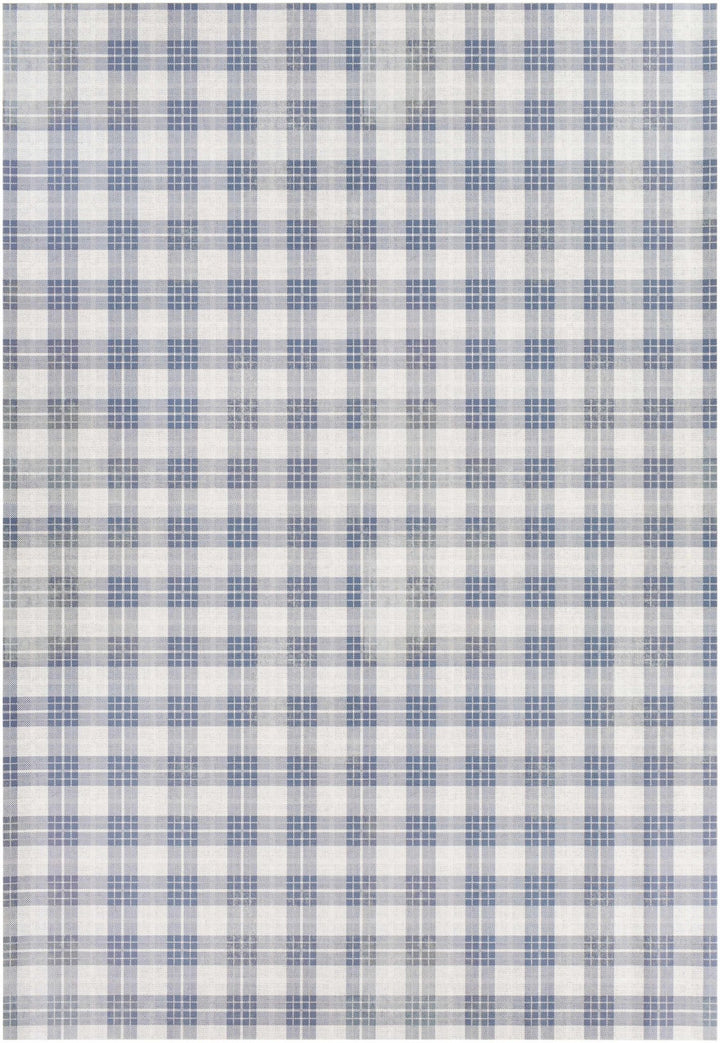 Pegswood Ivory And Blue Modern Geometrical Design Area Rug - The Rug Decor