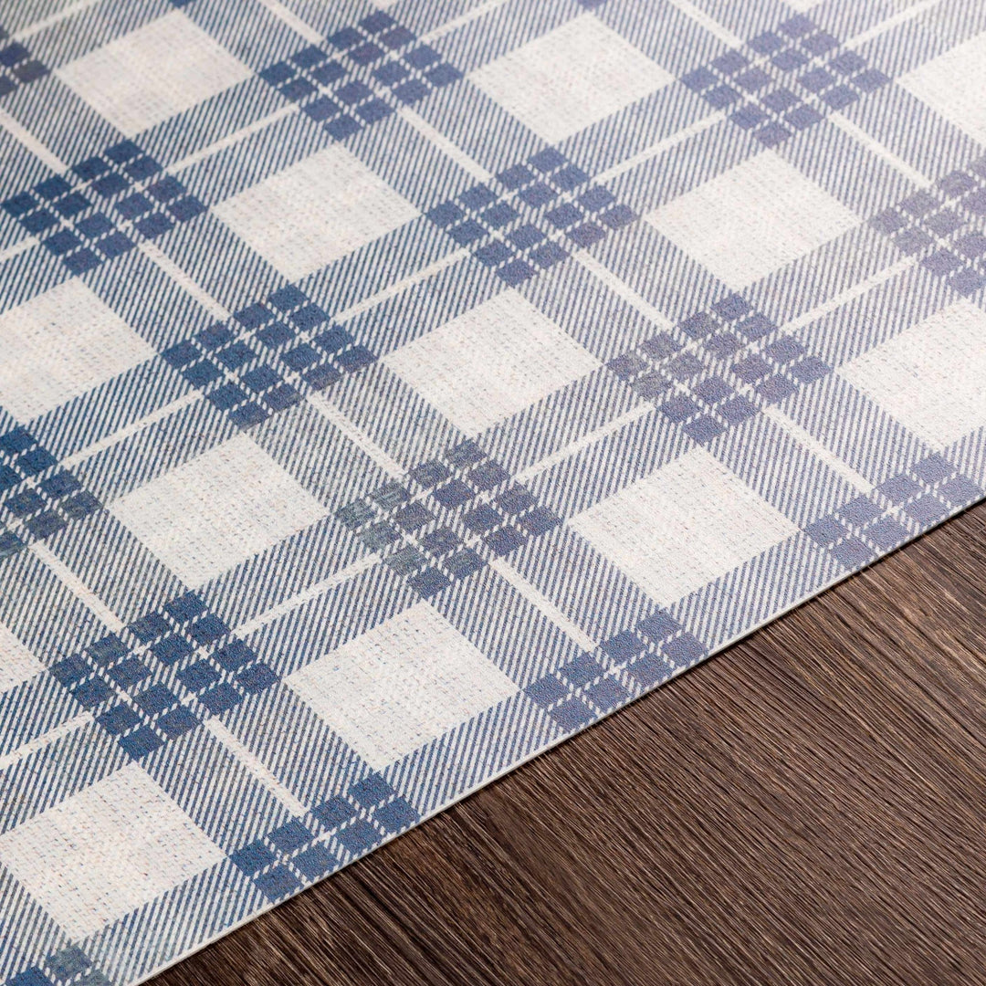 Pegswood Ivory And Blue Modern Geometrical Design Area Rug - The Rug Decor
