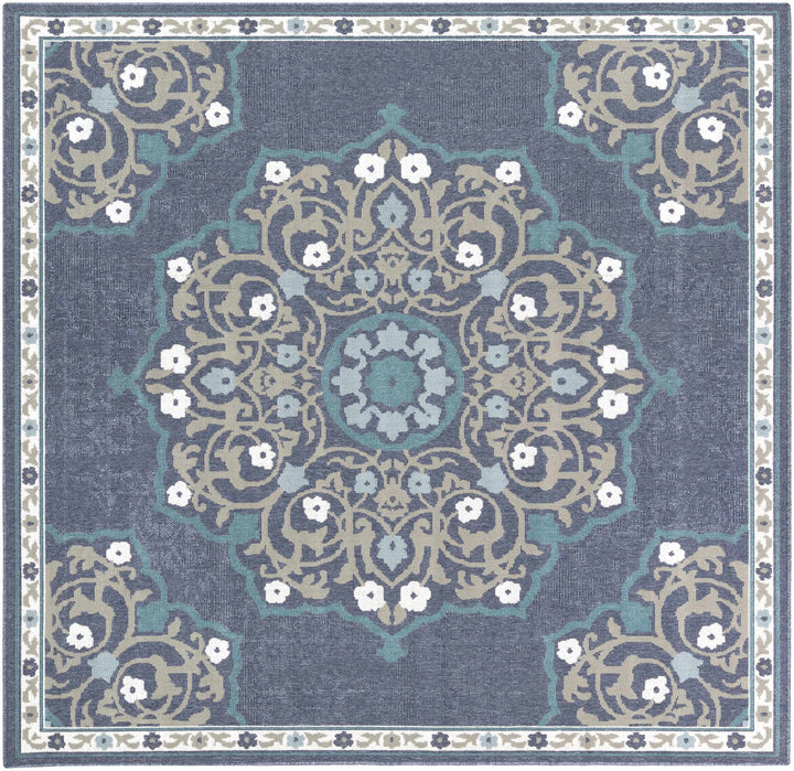 Penland Traditional Style Beige And Blue Outdoor Area Rug