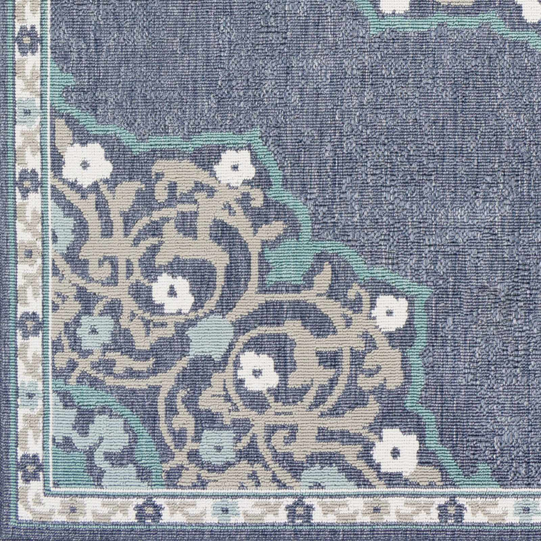 Penland Traditional Style Beige And Blue Outdoor Area Rug