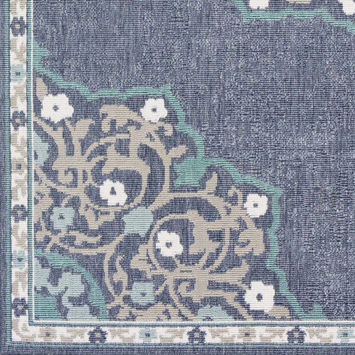 Penland Traditional Style Beige And Blue Outdoor Area Rug