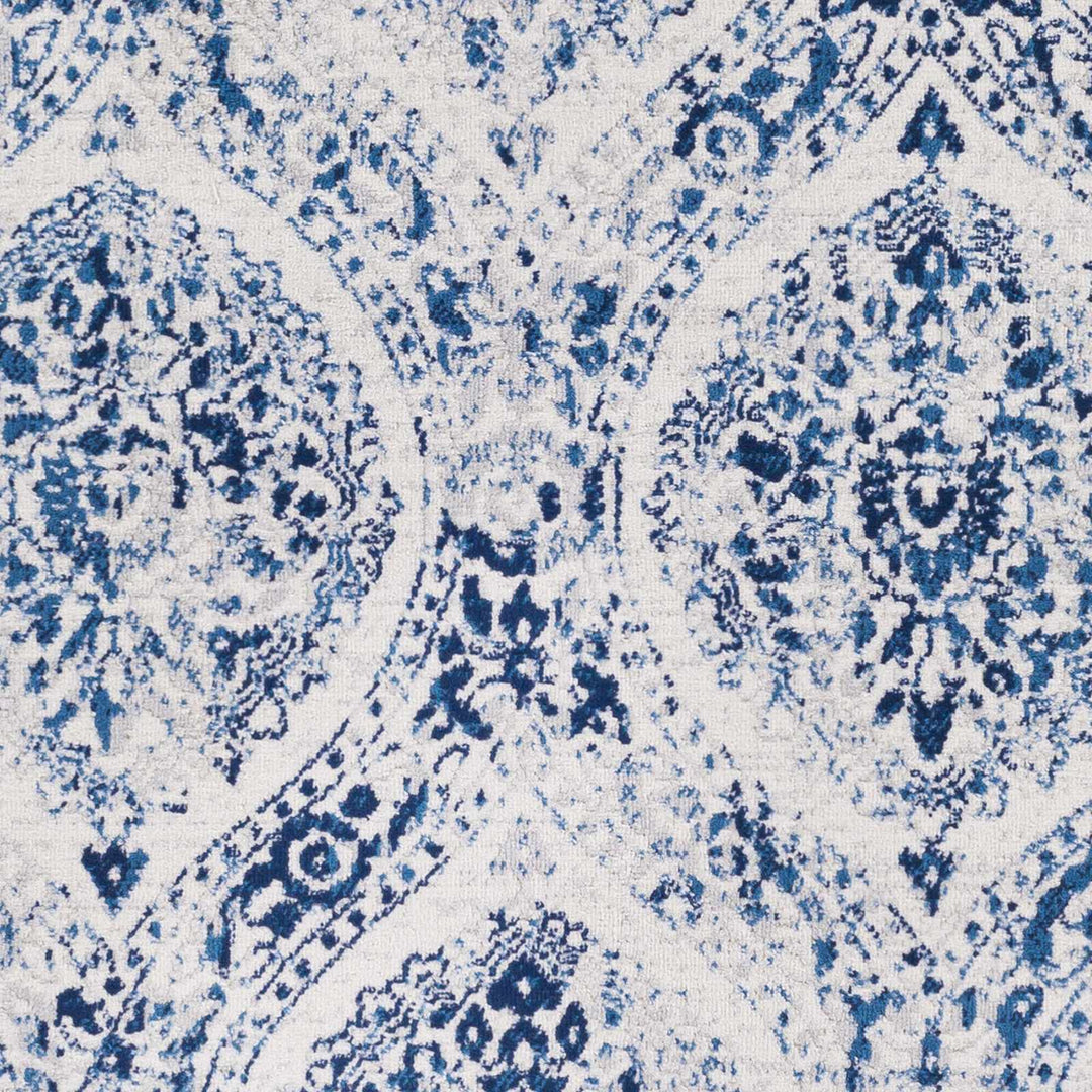 Penrhyndeudraeth Traditional Style Blue And Ivory Area Rug - The Rug Decor