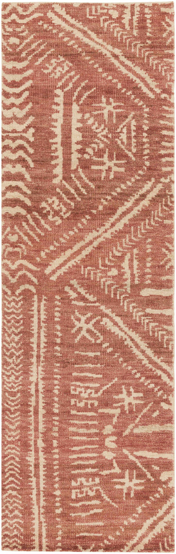 Penwortham Modern Style Rust And Beige Jute Area Rug