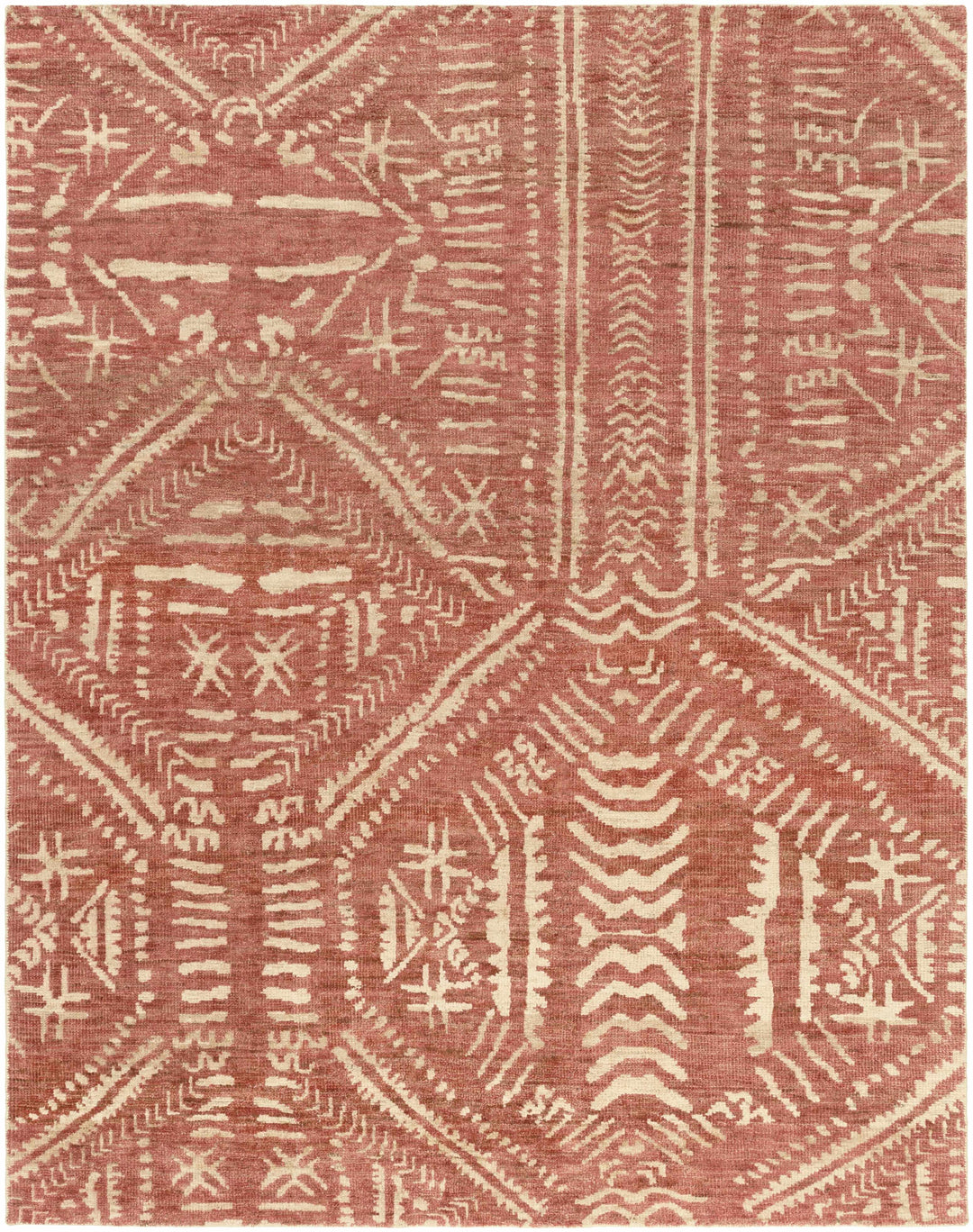 Penwortham Modern Style Rust And Beige Jute Area Rug