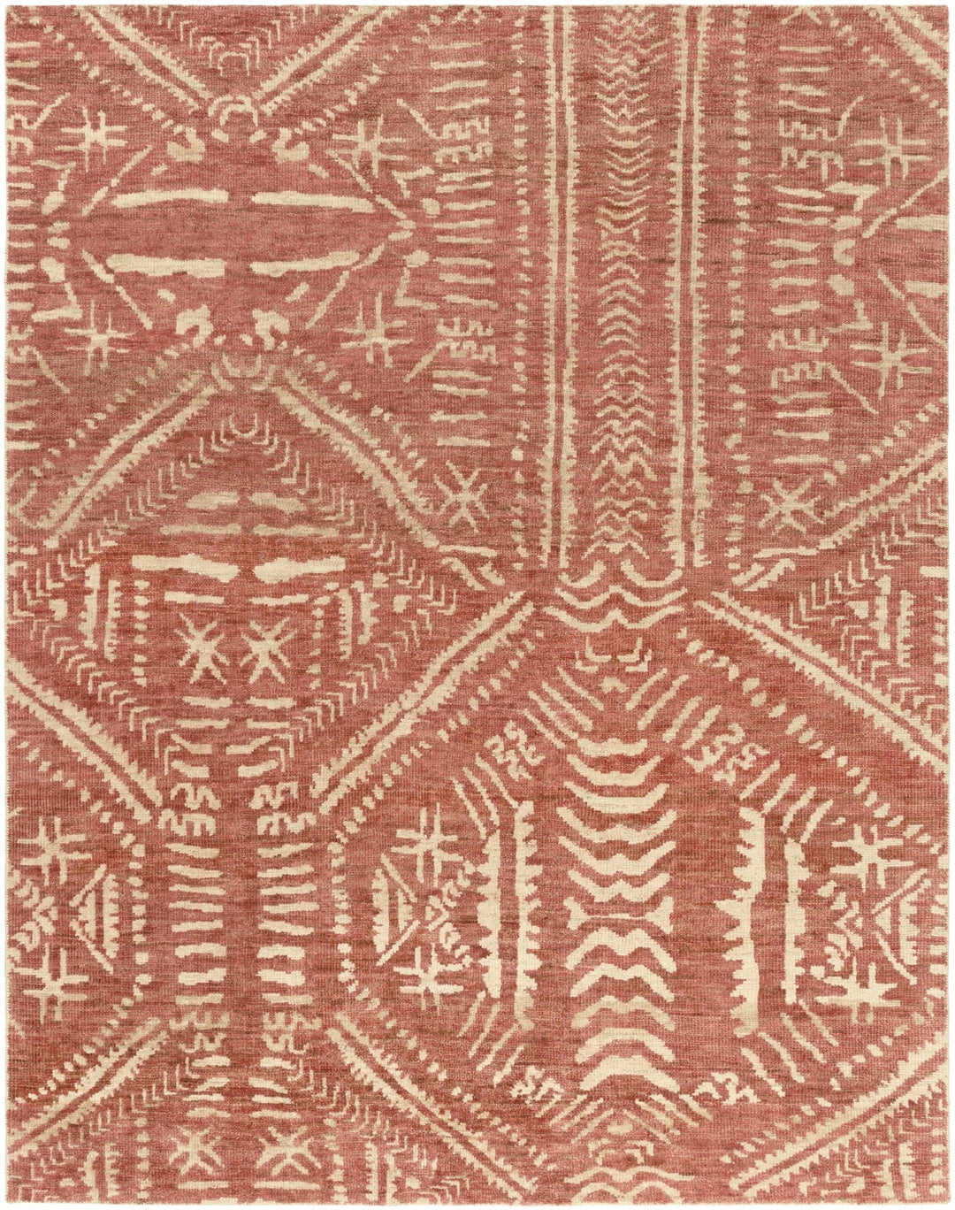 Penwortham Modern Style Rust And Beige Jute Area Rug - The Rug Decor