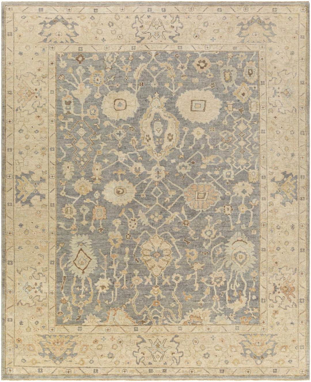 Penyffordd Traditional Oushak Design Beige And Gray Area Rug - The Rug Decor