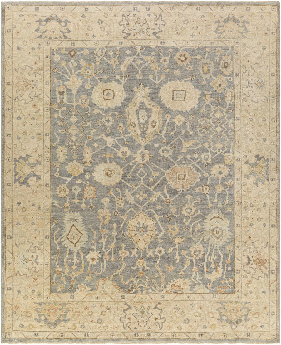 Penyffordd Traditional Oushak Design Beige And Gray Area Rug - The Rug Decor