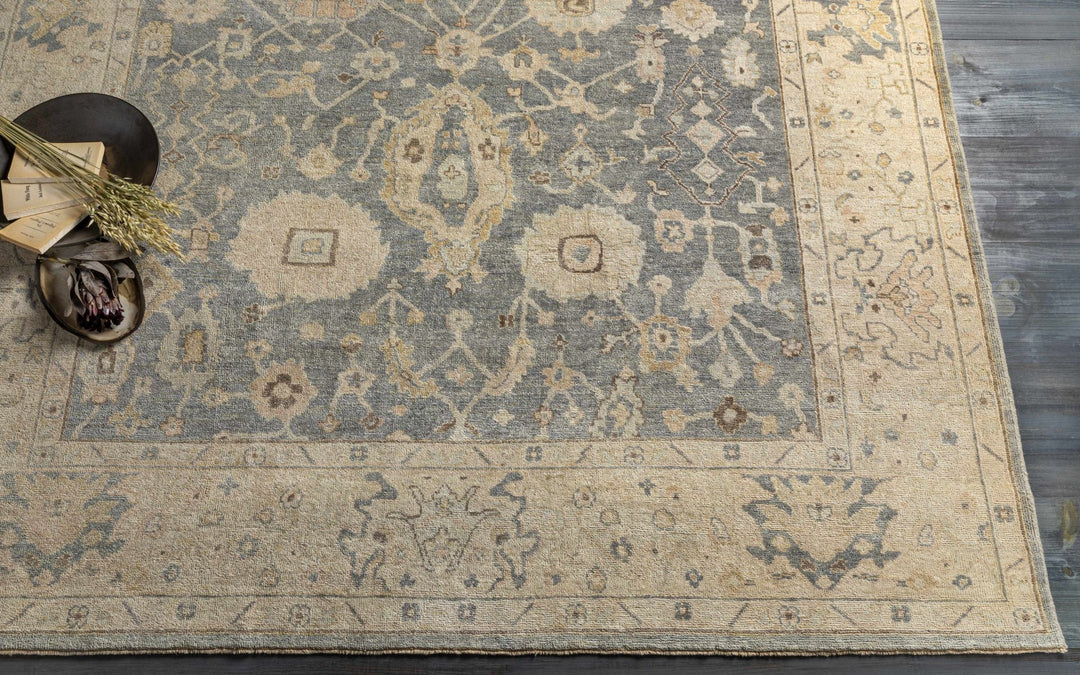 Penyffordd Traditional Oushak Design Beige And Gray Area Rug - The Rug Decor