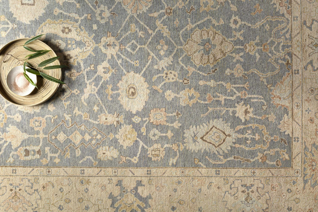 Penyffordd Traditional Oushak Design Beige And Gray Area Rug - The Rug Decor