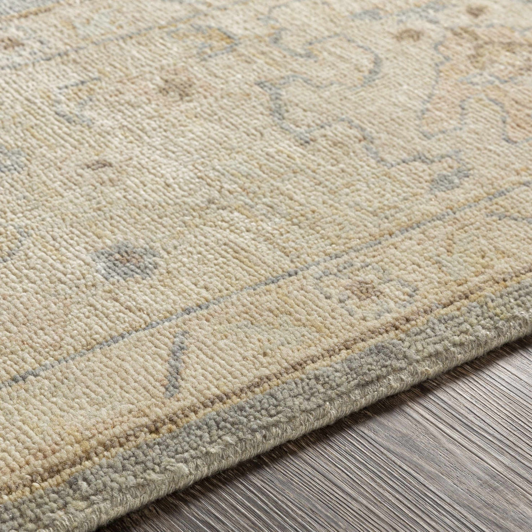 Penyffordd Traditional Oushak Design Beige And Gray Area Rug - The Rug Decor