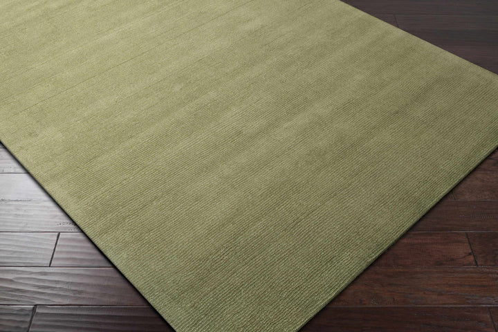 Peonia Brockton Contemporary Solid Sage Green Wool Area Rug - The Rug Decor
