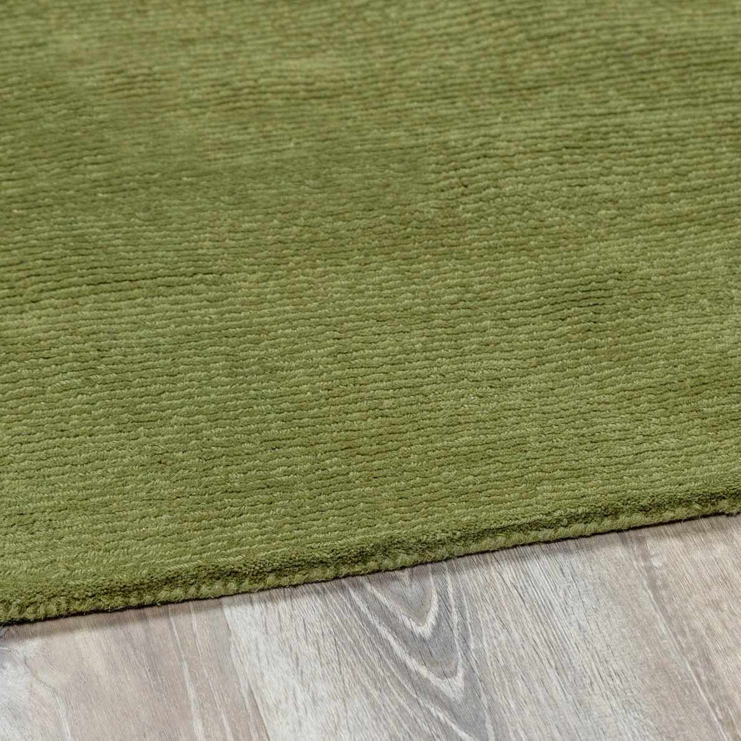 Peonia Brockton Contemporary Solid Sage Green Wool Area Rug - The Rug Decor
