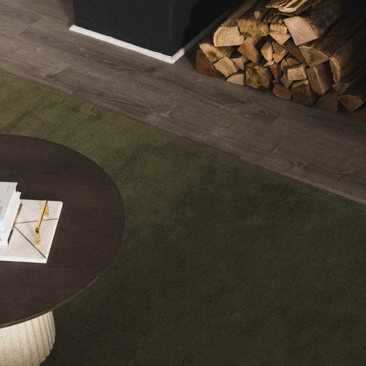 Peonia Brockton Contemporary Solid Sage Green Wool Area Rug - The Rug Decor