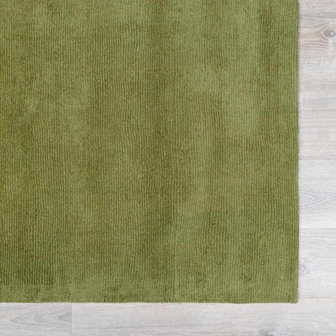 Peonia Brockton Contemporary Solid Sage Green Wool Area Rug - The Rug Decor