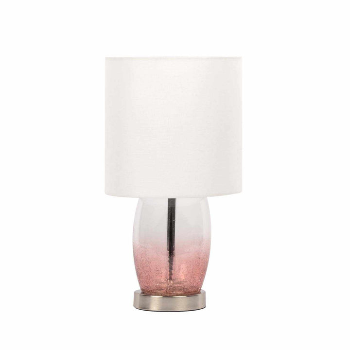 Pertek Pink & White Glass Table Lamp | Traditional Accent Lighting - The Rug Decor