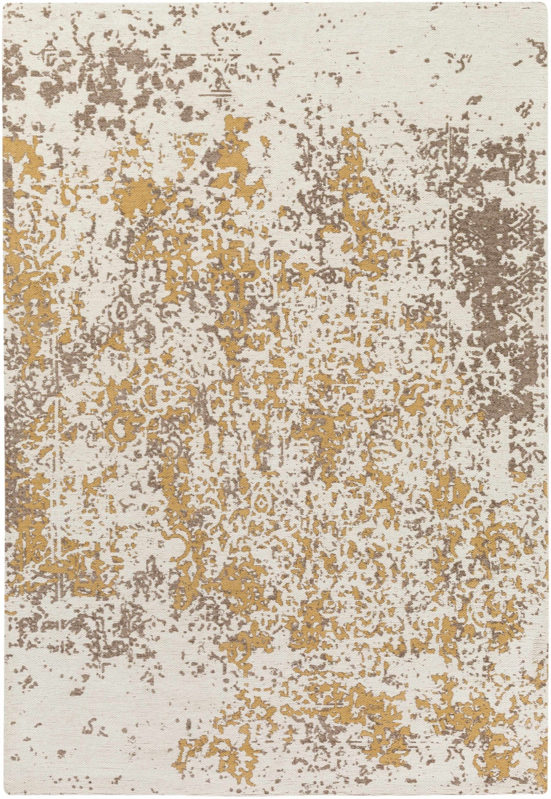 Peru Modern Abstract Beige And Mustard Area Rug - The Rug Decor