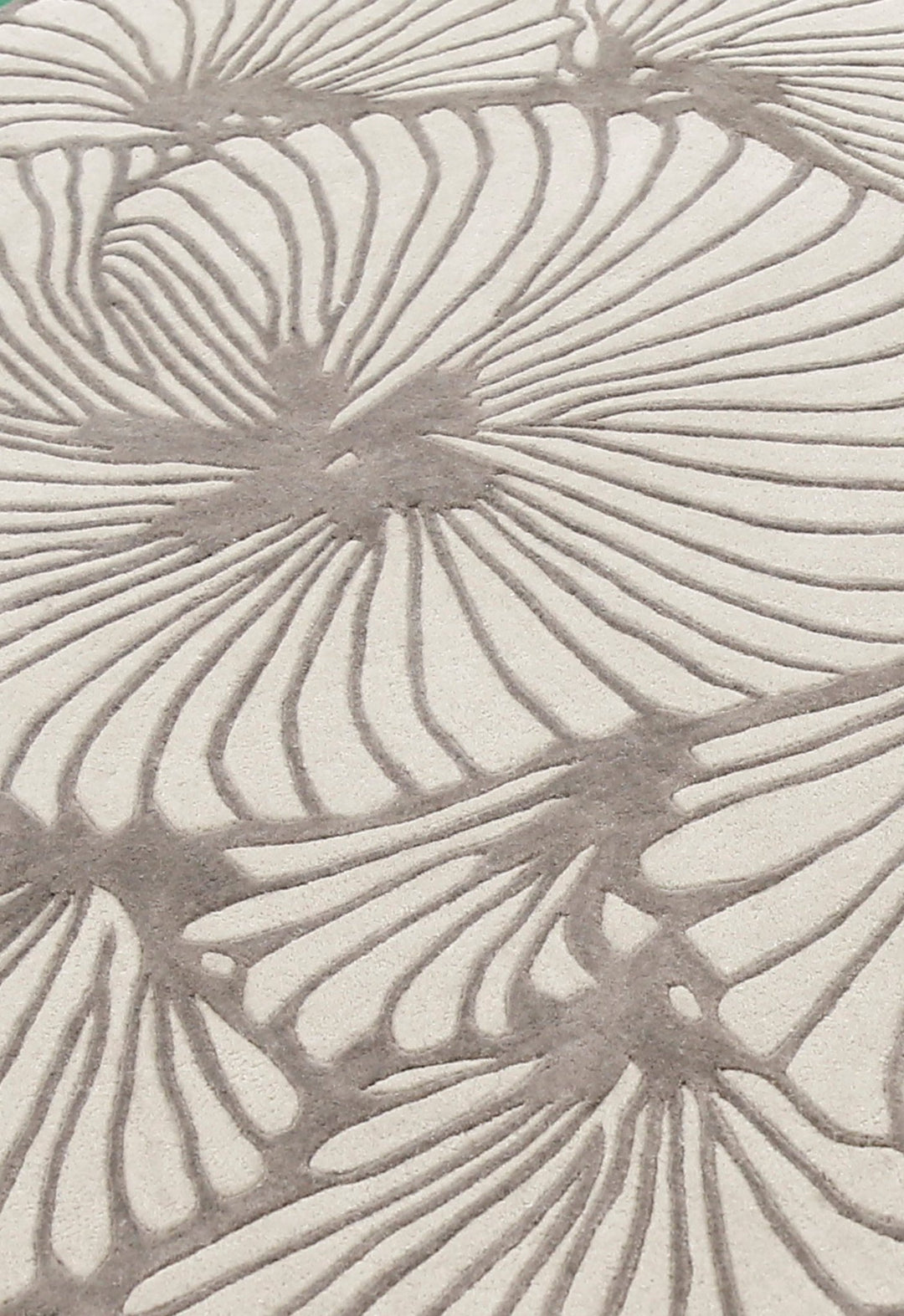 Petals Modern Floral Lace Beige Hand Tufted 5x7 Wool Rug - The Rug Decor