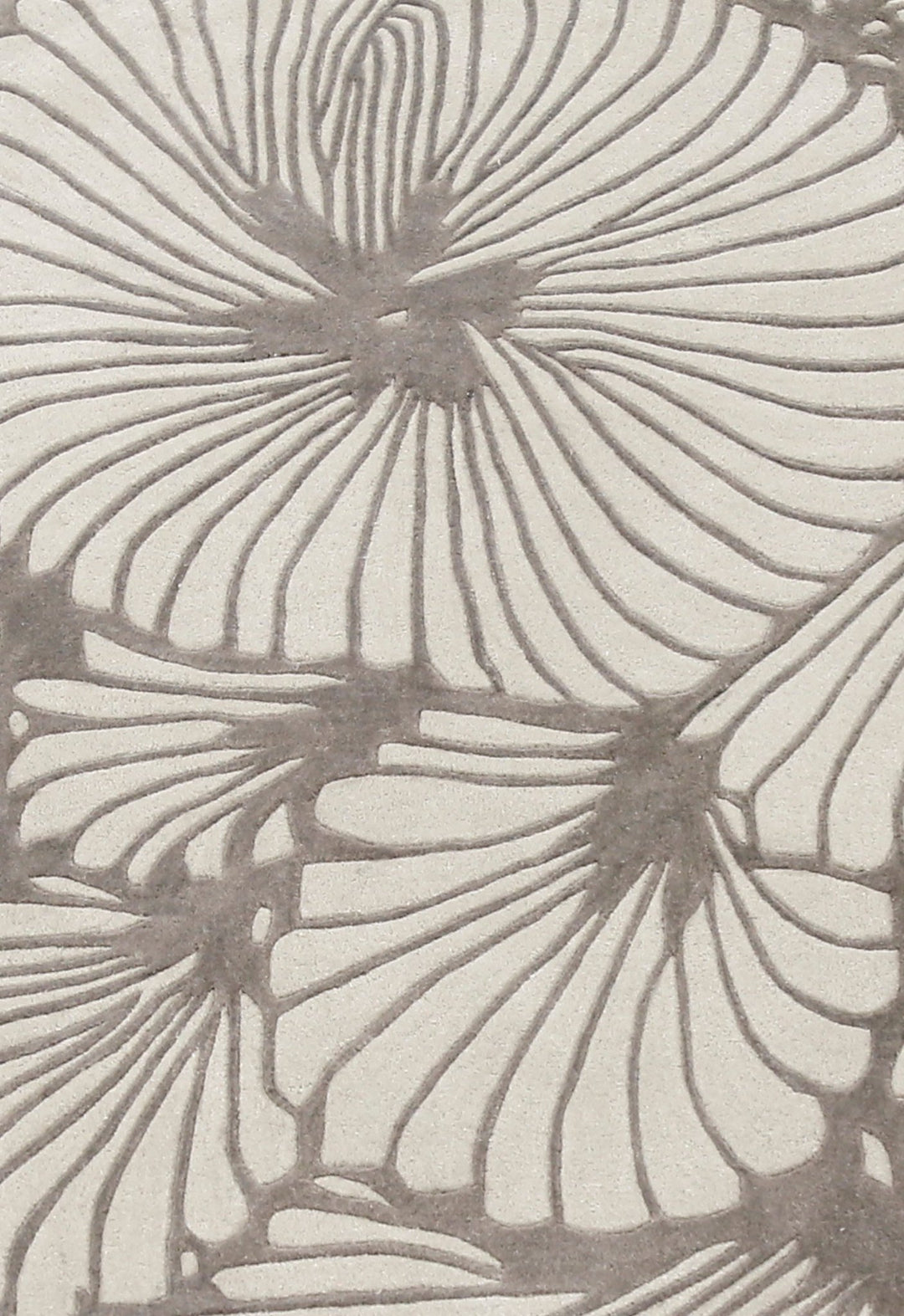 Petals Modern Floral Lace Beige Hand Tufted 5x7 Wool Rug - The Rug Decor