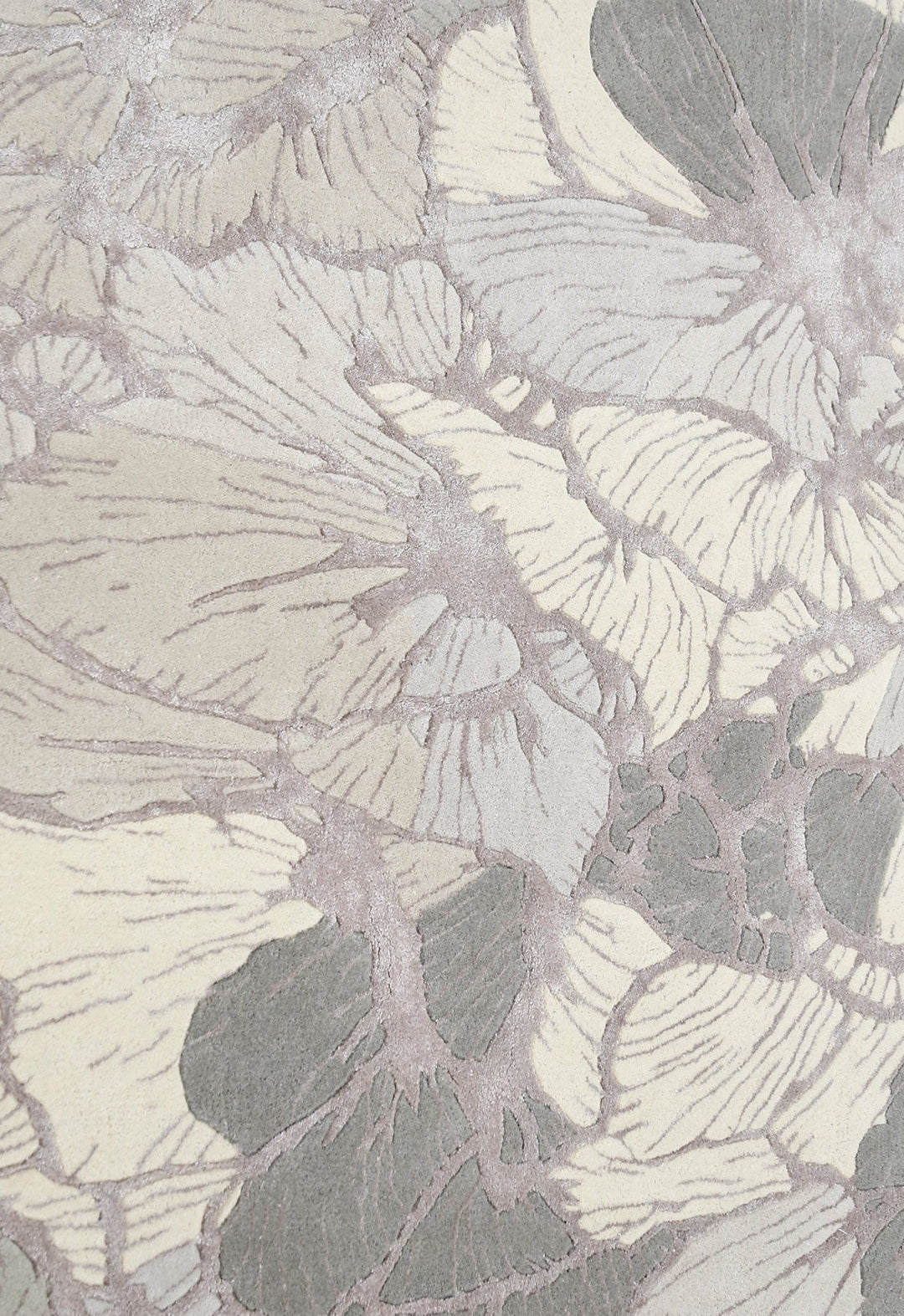 Petals Modern Gray Hand Tufted 5x7 Wool Area Rug - The Rug Decor