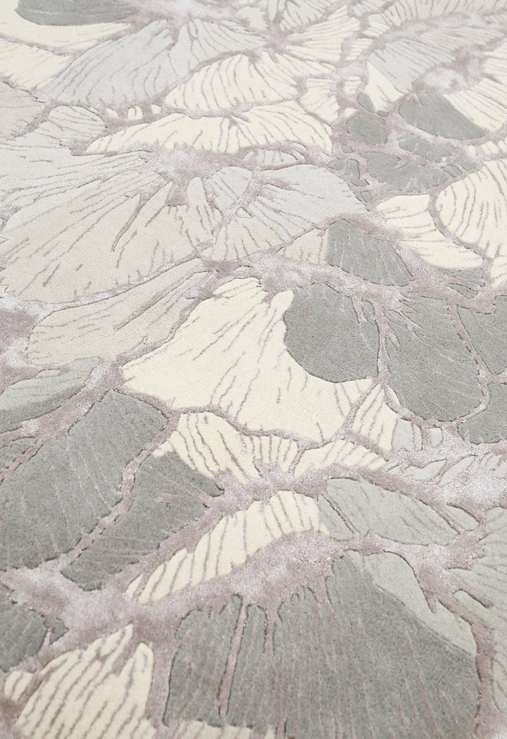 Petals Modern Gray Hand Tufted 5x7 Wool Area Rug - The Rug Decor