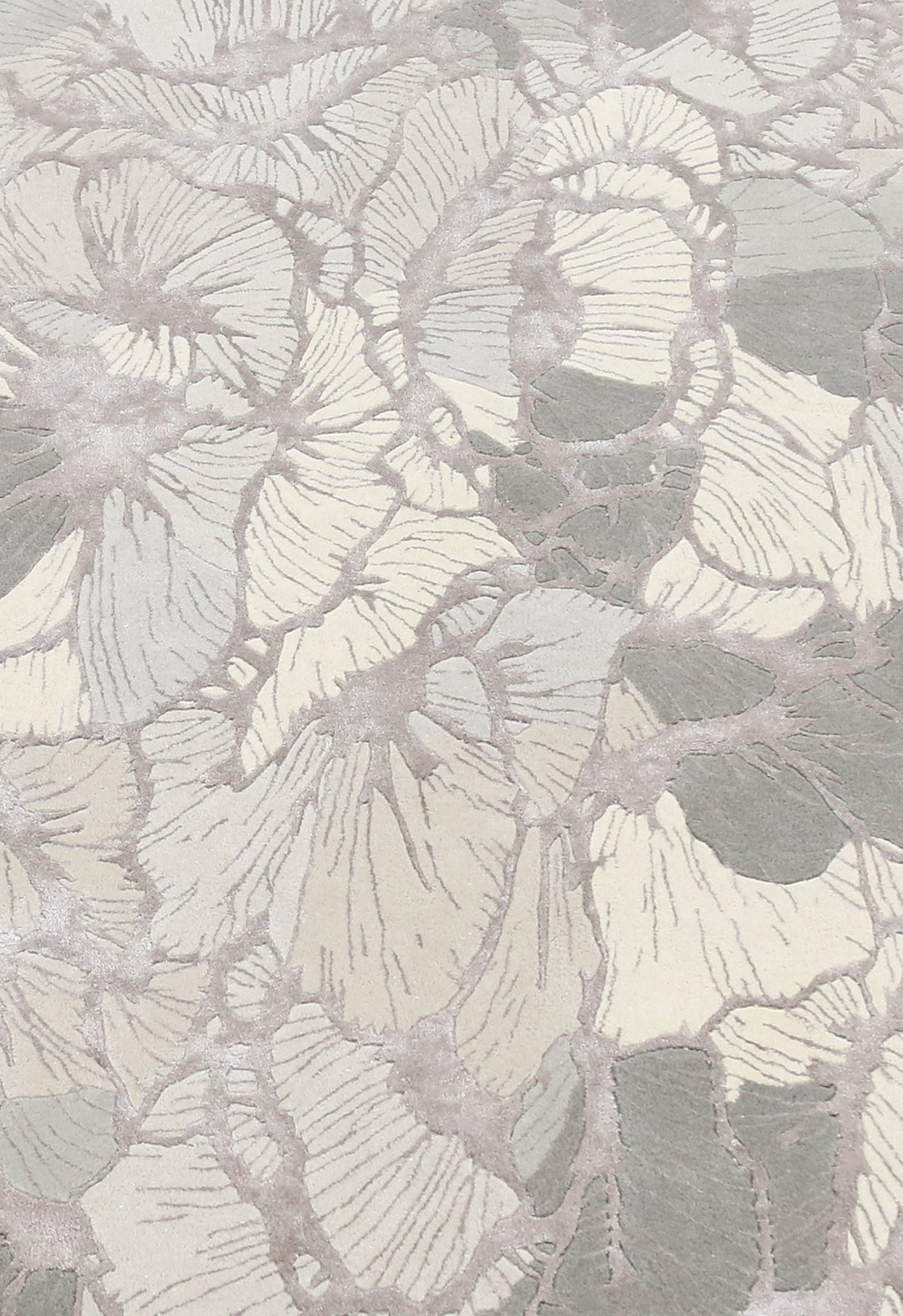 Petals Modern Gray Hand Tufted 5x7 Wool Area Rug - The Rug Decor