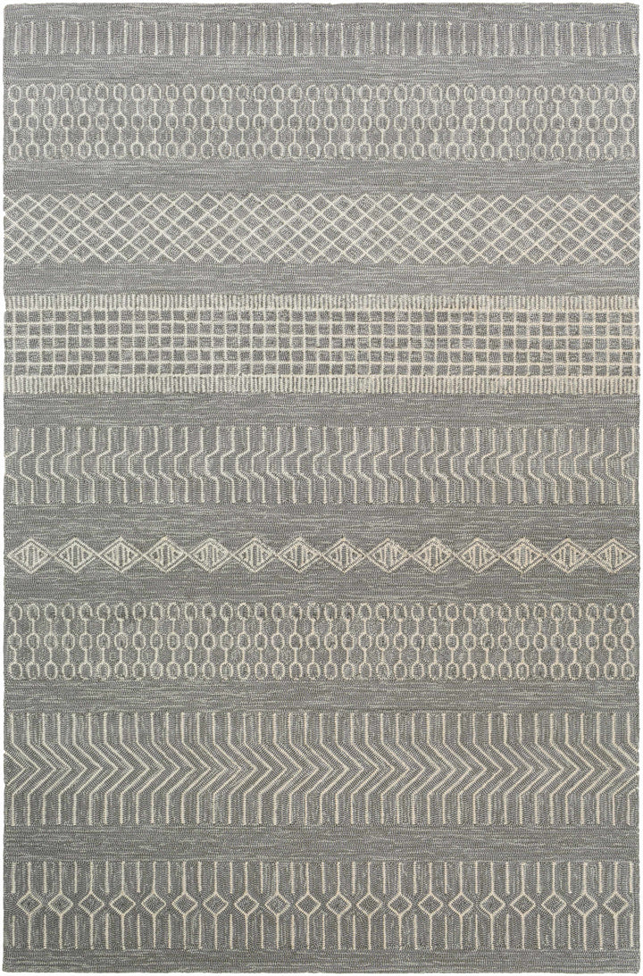 Pewsey Ivory And Gray Modern Geometrical Outdoor Area Rug