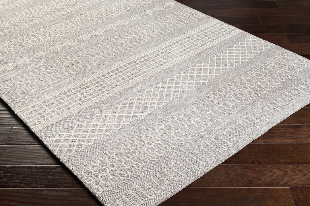 Pewsey Ivory And Gray Modern Geometrical Outdoor Area Rug