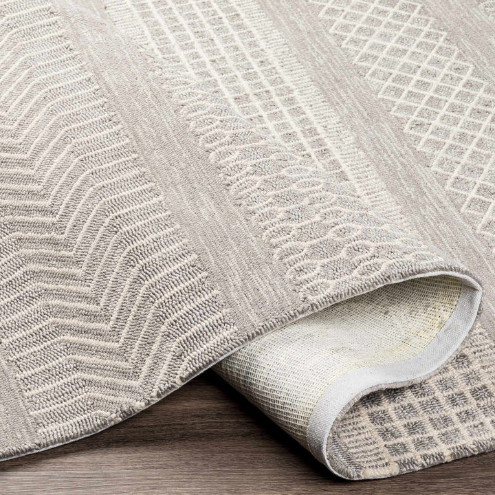 Pewsey Ivory And Gray Modern Geometrical Outdoor Area Rug
