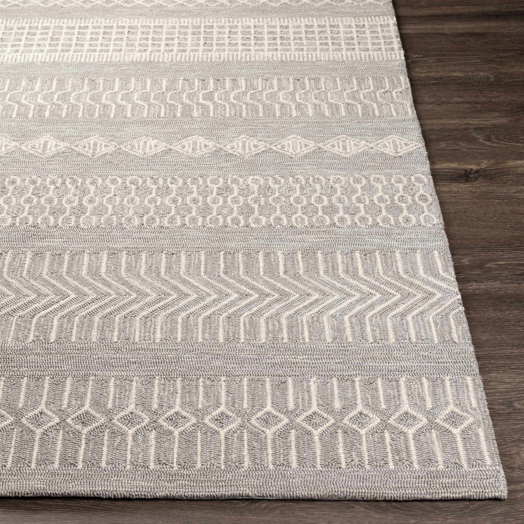 Pewsey Ivory And Gray Modern Geometrical Outdoor Area Rug