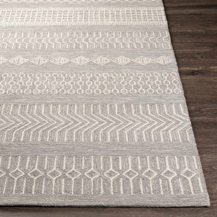 Pewsey Ivory And Gray Modern Geometrical Outdoor Area Rug