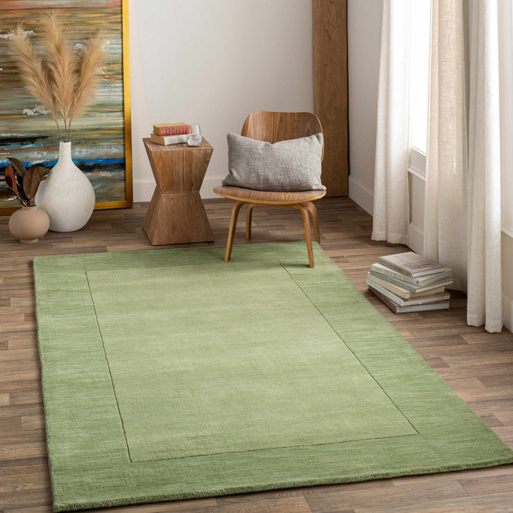 Peyton Green Modern Style Hand Loom Wool Area Rug - The Rug Decor