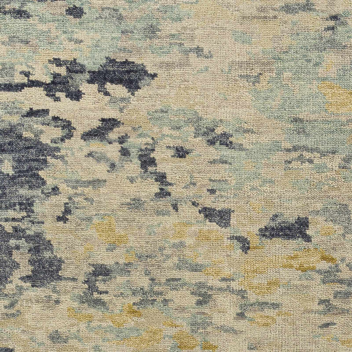 Pias Modern Abstract Beige And Mustard Hand Knotted Area Rug - The Rug Decor