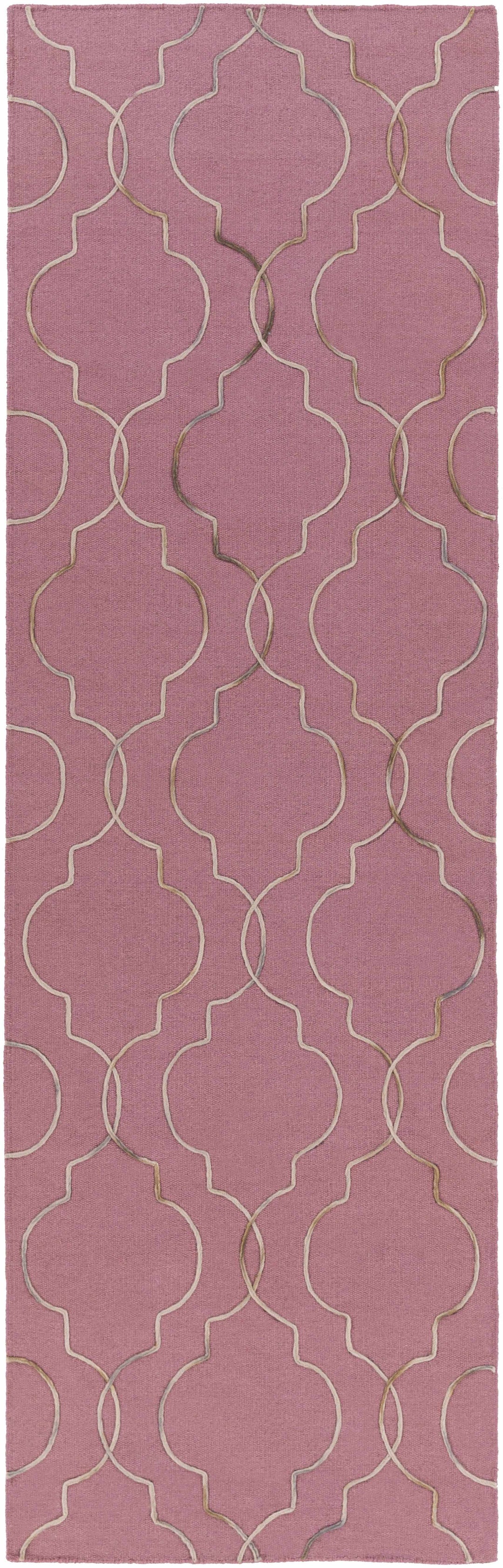 Pickrell Modern Style Pink Hand Woven Area Rug