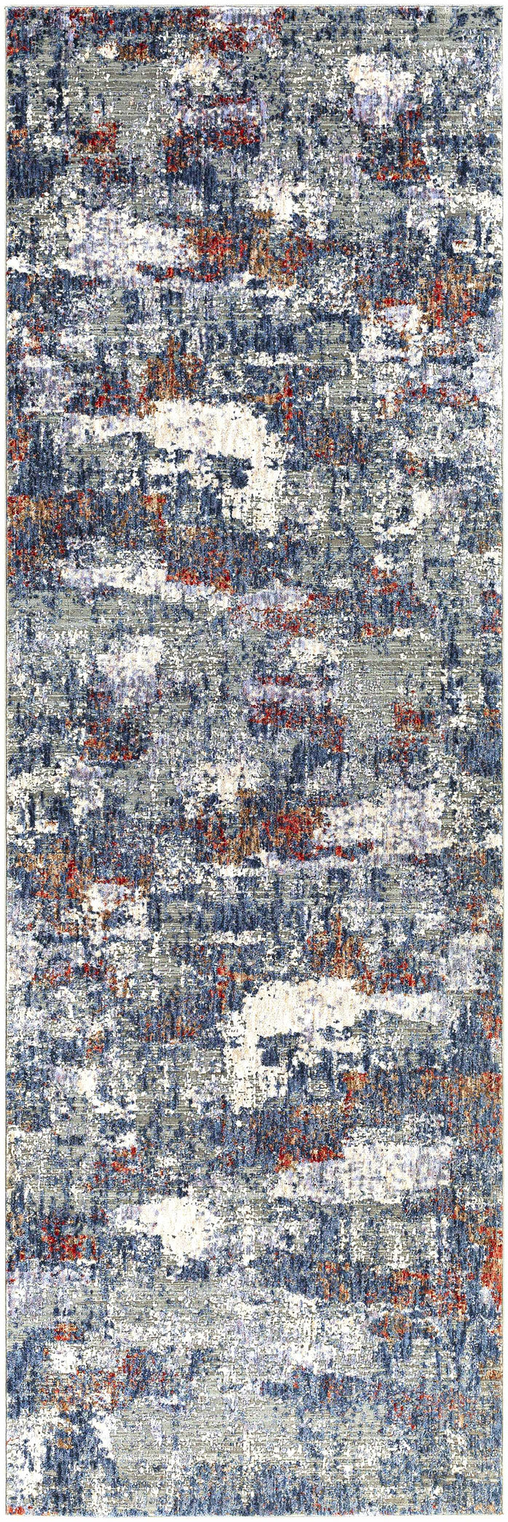 Pictou Blue And Ivory Modern Abstract Design Area Rug