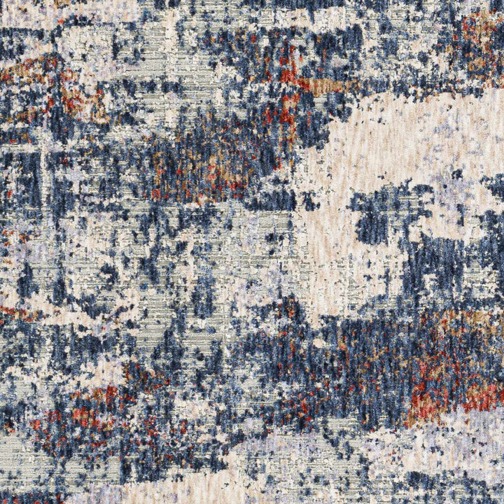 Pictou Blue And Ivory Modern Abstract Design Area Rug
