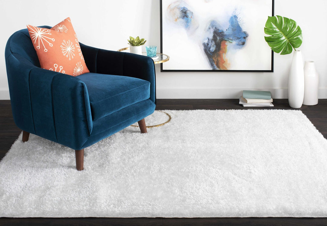 Piedmont White Modern Solid Design Outdoor Area Rug - The Rug Decor