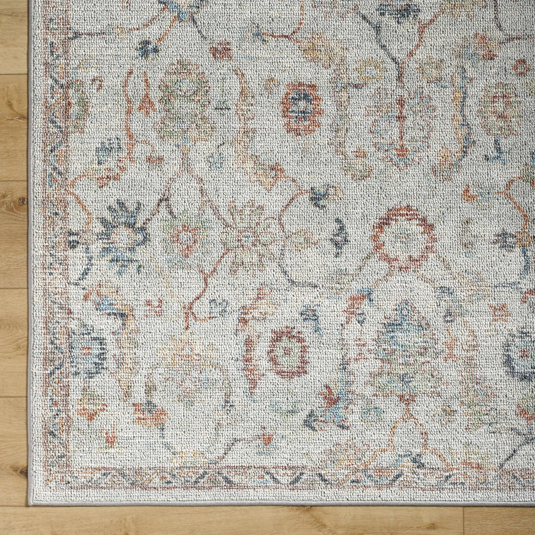 Piera Traditional Style Ivory Washable Area Rug - The Rug Decor