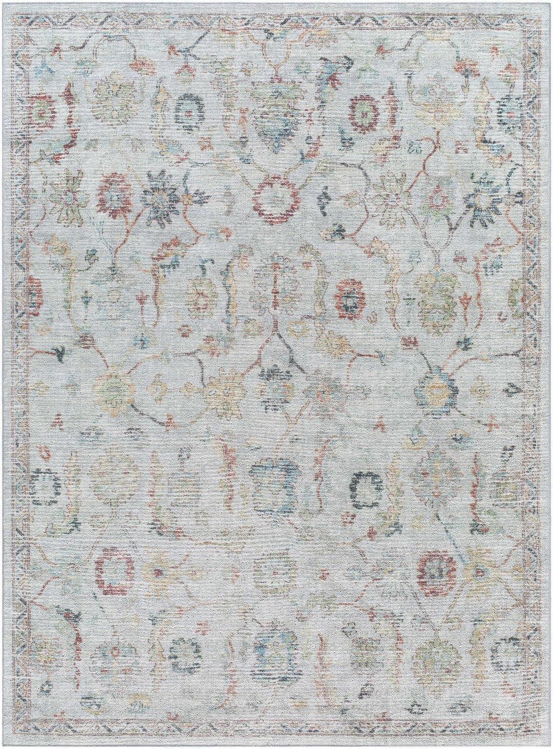 Piera Traditional Style Ivory Washable Area Rug - The Rug Decor