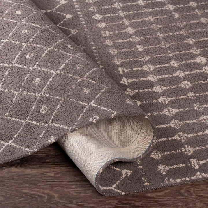 Pilning Taupe Modern Geometrical Design Hand Woven Area Rug