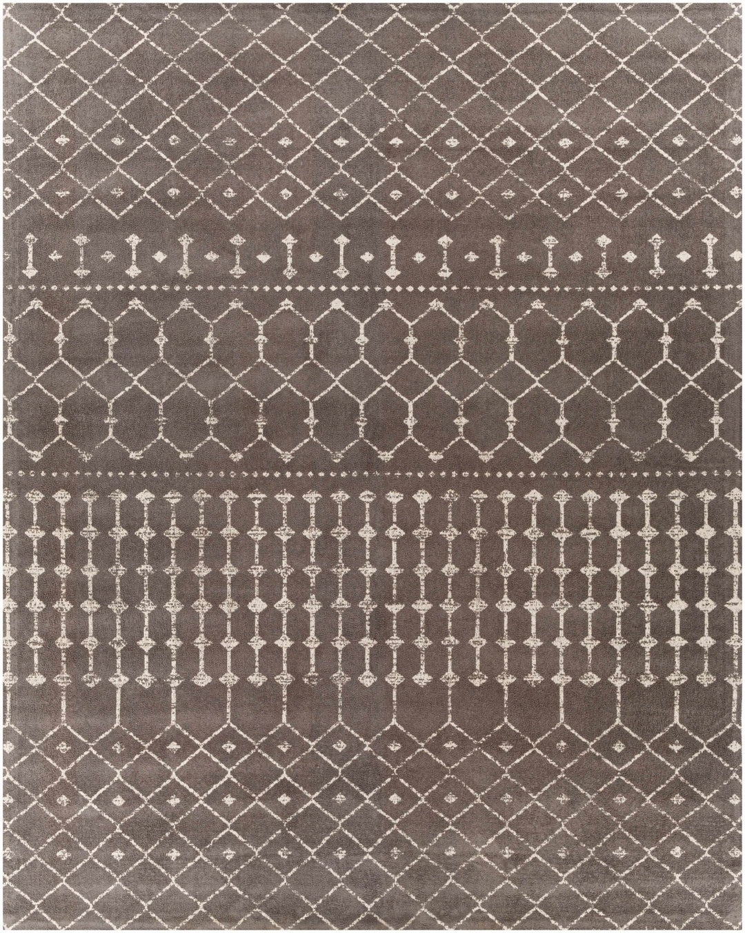 Pilning Taupe Modern Geometrical Design Hand Woven Area Rug - The Rug Decor