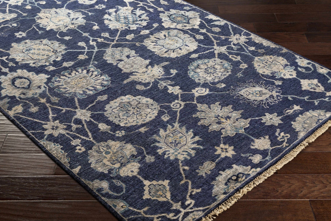 Pinetop Traditional Blue And Beige Hand Knotted Area Rug - The Rug Decor