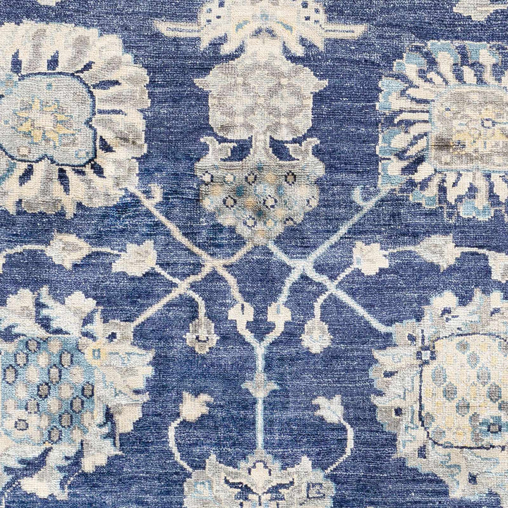 Pinetop Traditional Blue And Beige Hand Knotted Area Rug - The Rug Decor