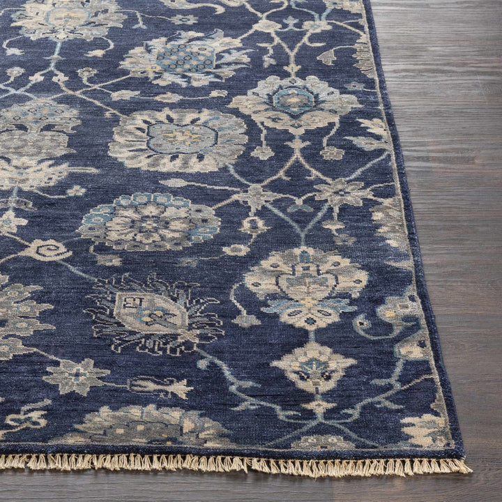 Pinetop Traditional Blue And Beige Hand Knotted Area Rug - The Rug Decor