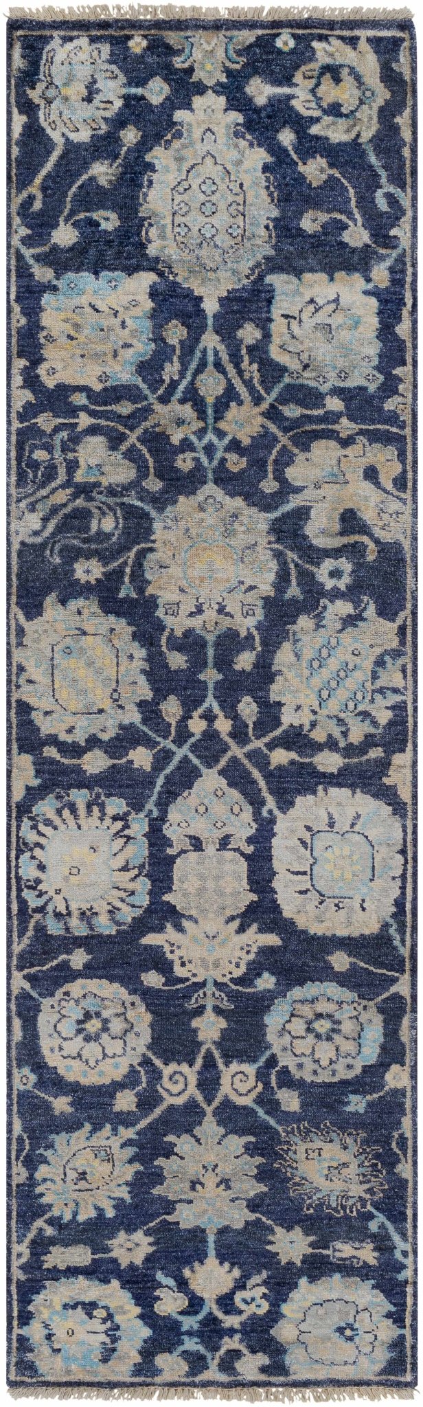 Pinetop Traditional Blue And Beige Hand Knotted Area Rug - The Rug Decor